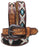 Men Women Western 1-1/2" Wide Antique Floral Tooled Beaded Full-Grain Leather Belt