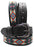 Men Women Western Antique Floral Tooled Beaded Full-Grain Black Leather Belt