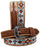 32  Western 1-1/2" Wide Praying Cowboy Beaded Tooled Tan Leather Belt  26RS109