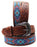 30"  Western 1-1/2" Basket Weave Tooled Beaded Full-Grain Leather Belt 26RS103