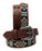 Western 1-1/2" Basket Weave Tooled Aztec Beaded Full-Grain Leather Belt 26RS116