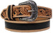 Western 1-1/2" Floral Tooled Gator Inlay Full-Grain Tan Leather Belt 26RS11-18