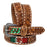 44  Western 1-1/2" Wide Antique Floral Tooled Full-Grain Leather Belt 26RS07