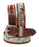 42  Western 1-3/4" Tapered Floral Tooled Cowhide Brown Leather Belt 26RS12BKT