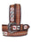 Challenger 1-1/2" Western Leather Belt Buckstitch Dice & Four Aces Card Inlay RSPoker