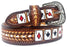 Challenger 1-1/2" Western Leather Belt Buckstitch Dice & Four Aces Card Inlay RSPoker