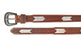 34" Challenger 1-3/4" Tapered Western Leather Belt Floral Tooled Black Leather Lacing 26RS132T