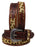 40" Challenger 1-1/2" Western Filigree Tooled Leather Belt w/ Hair-On Inlay 26RS129
