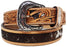 40" Challenger 1-1/2" Western Filigree Tooled Leather Belt w/ Hair-On Inlay 26RS129