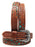 Kids Western 1-1/4" Floral Inlay Full-Grain Leather Belt