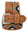 Western 1-1/2" Wide Basket Tooled Beaded Full-Grain Tan Leather Belt 26RS41U2