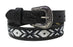 26"  Kid's 1-1/4" Western Floral Tooled Beaded Full-Grain Leather Belt 26RS105C