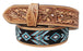 Western 2" Wide Basket Tooled Praying Cowboy Beaded Leather Belt RS2BeadTan