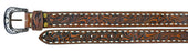 28   Western 1-1/2" Wide Antique Floral Tooled Full-Grain Leather Belt 26RS06