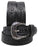 Western 1-1/2" Wide Floral Tooled Black Inlay Full-Grain Leather Belt RSFloral