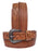 38  Western 1-3/4" Tapered Wide Floral Tooled Black Inlay Full-Grain Leather Belt 26RS03T