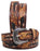 44  Western 1-1/2" Wide Antique Floral Tooled Full-Grain Leather Belt 26RS07