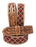 Western 2" Wide Basket Weave Tooled Beaded Full-Grain Leather Belt 26RS76U2