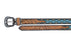 Men Women Western 1-1/2" Wide Antique Floral Tooled Beaded Full-Grain Leather Belt
