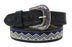 Western 1-1/2" Wide Basketweave Oak Leaf Beaded Full-Grain Leather Belt  26RSBeadedWave