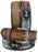 Western 2" Wide Antique Floral Tooled Beaded Full-Grain Leather Belt 26RT08U2