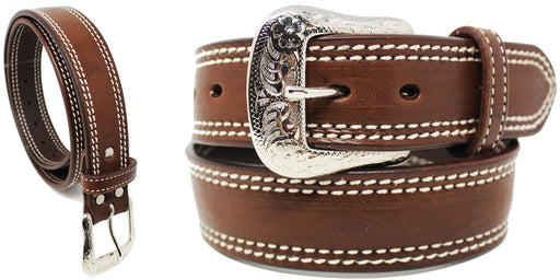 Men's Western Rodeo Heavy Duty Full-Grain Leather Belt 26RT09
