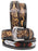 Western 2" Wide Tooled Genuine Leather Belt  Beaded