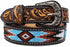 Kids Youth Western Rodeo Floral Tooled Beaded Leather Belt 26RT12Kids