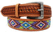 1.5" Wide Western Rodeo Heavy Duty Beaded Full-Grain Leather Belt 26RT14