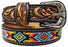 Kids Youth Western Rodeo Floral Tooled Beaded Leather Belt 26RT12Kids