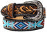 Kids Youth Western Rodeo Floral Tooled Beaded Leather Belt 26RT12Kids