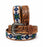 Unisex 1.5" Western Floral Tooled Beaded Full-Grain Leather Belt 26RT32