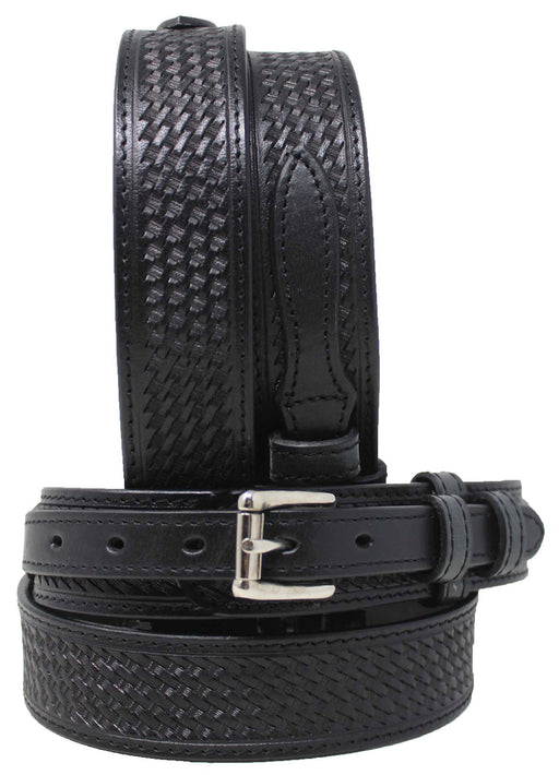 Western 1-1/2" Basket Weave Ranger Full-Grain Black Leather 26RT36TN