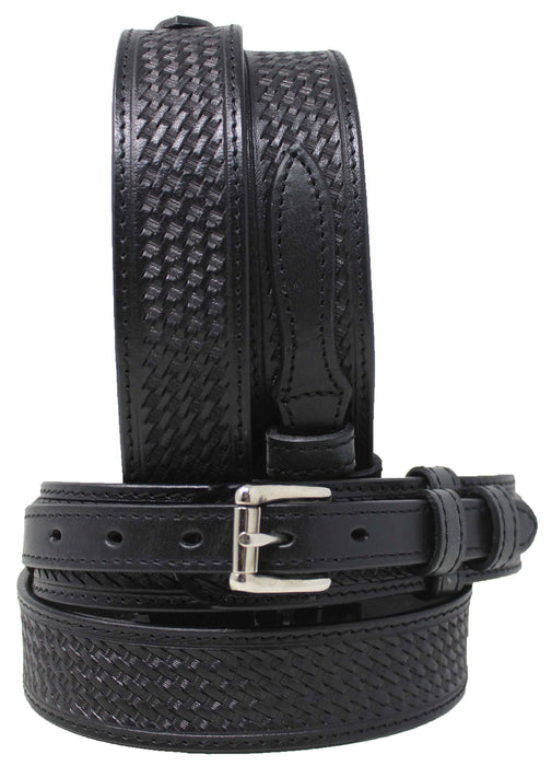 Western 1-1/2" Basket Weave Ranger Full-Grain Black Leather 26RT36TN