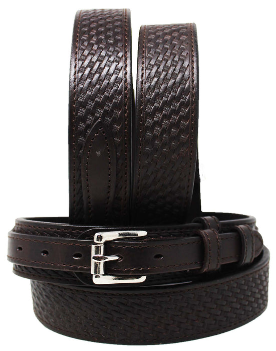 Western 1-1/2" Basket Weave Ranger Full-Grain Black Leather 26RT36TN