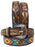 Youth 1-1/4" Western Basket Tooled Beaded Full-Grain Leather Belt 26RT44C
