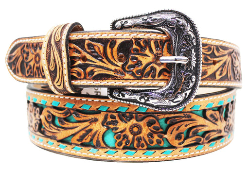 Western 1-3/4" Filigree Tooled Full-Grain Leather Belt 26RT7677T