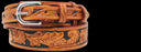 Western RANGER Tooled Leather BELT Hand Carved Floral Amish USA 26Ranger11