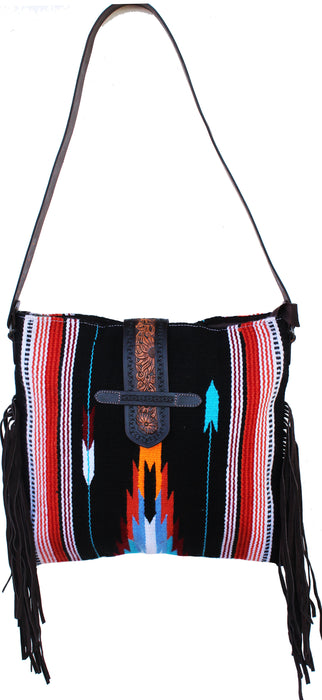 Women's Western Handwoven Wool Rodeo Cowgirl Handbag Shoulder Purse Tote 27FK11