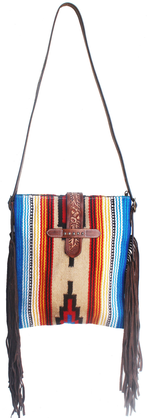 Women's Western Handwoven Wool Rodeo Cowgirl Purse Shoulder Handbag 27FK53