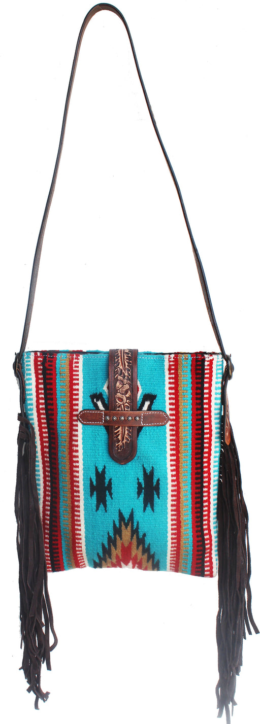 Women's Western Handwoven Wool Rodeo Cowgirl Purse Shoulder Handbag 27FK54