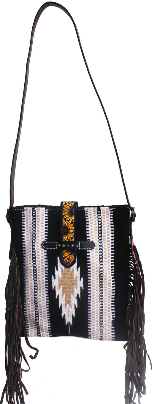 Women's Western Handwoven Wool Rodeo Cowgirl Purse Shoulder Handbag 27FK56