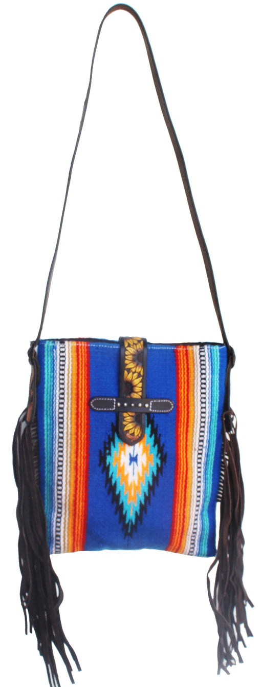 Women's Western Handwoven Wool Rodeo Cowgirl Purse Shoulder Handbag 27FK57