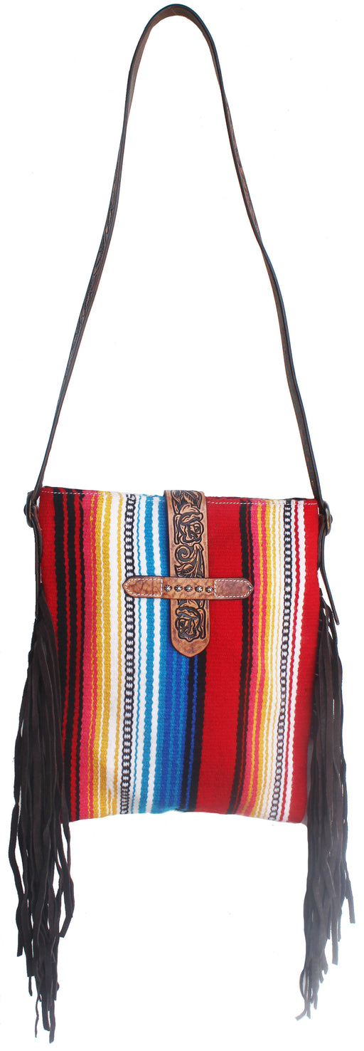 Women's Western Handwoven Wool Rodeo Cowgirl Purse Shoulder Handbag 27FK61