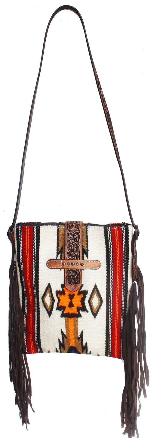 Women's Western Handwoven Wool Rodeo Cowgirl Purse Shoulder Handbag 27FK63