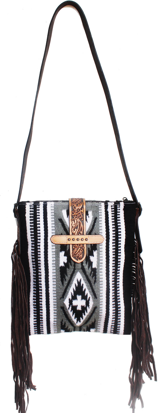 Women's Western Handwoven Wool Rodeo Cowgirl Purse Shoulder Handbag 27FK68