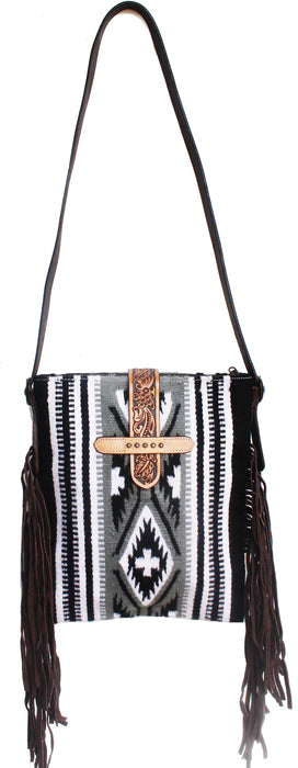 Women's Western Handwoven Wool Rodeo Cowgirl Purse Shoulder Handbag 27FK68