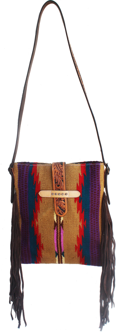 Women's Western Handwoven Wool Rodeo Cowgirl Purse Shoulder Handbag 27FK70