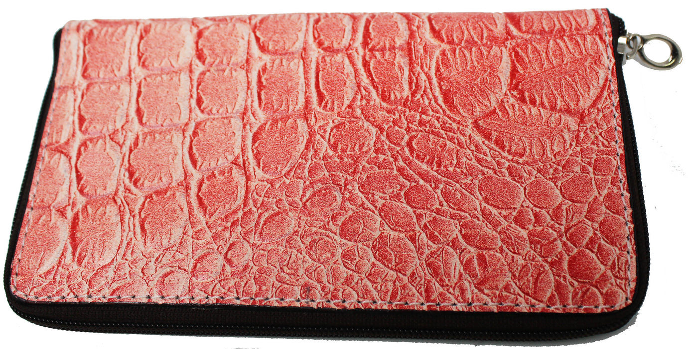Challenger Women's Western Gator Print Leather Clutch Wallet 27RT01