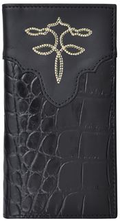 Tony Lama Black Western Rodeo Wallet 27WTL250